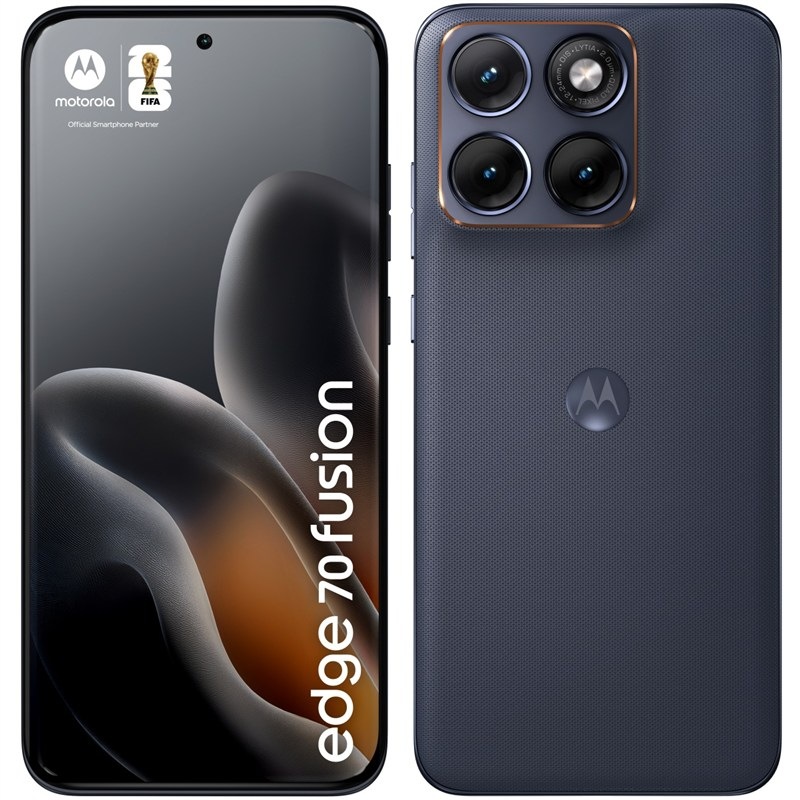 Smartphone Motorola Edge 70 Fusion 5G, 8 GB / 256 GB, černá barva.