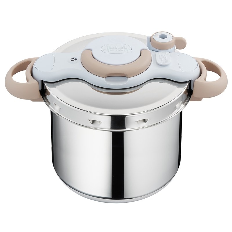 Tlakový hrnec Tefal Clipso Minut Natural P4624972, 9 l nerez/béžový Tlakový hrnec Tefal Clipso Minut Natural P4624972, 9 l nerez/béžový