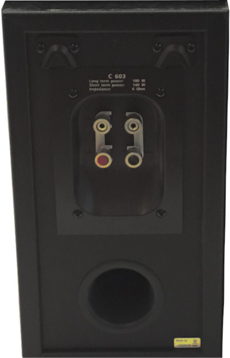 Reproduktory Jamo C603 MKII (2 ks) černá Detail připojení na zadní straně reproduktoru Jamo Concert C603 MKII