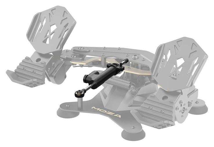 Tlumič pedálů Moza Racing MRP černá MOZA MRP AS020 nabízí nastavitelný tlumící mechanismus