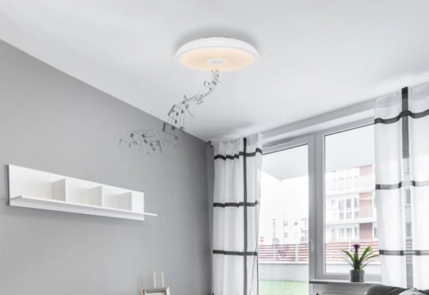 Stropní svítidlo GLOBO RAFFY 41366W bílé Stropní svítidlo GLOBO RAFFY 41366W s integrovaným Bluetooth reproduktorem