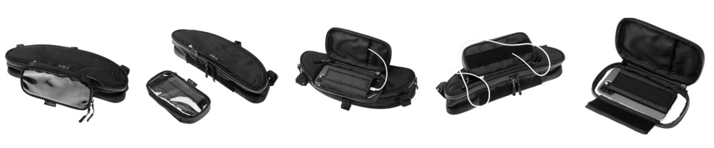 Držák na mobil FIXED Handlebar Case na řídítka motocyklu černý Držák na mobil FIXED Handlebar Case na řídítka motocyklu černý