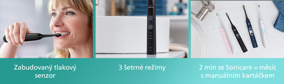 Zubní kartáček Philips Sonicare 5100 HX6850/47 černý Zubní kartáček Philips Sonicare 5100 HX6850/47 černý