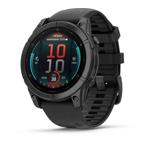 Chytré hodinky Garmin fenix E 47 mm - Slate Gray / Black Silicone Band