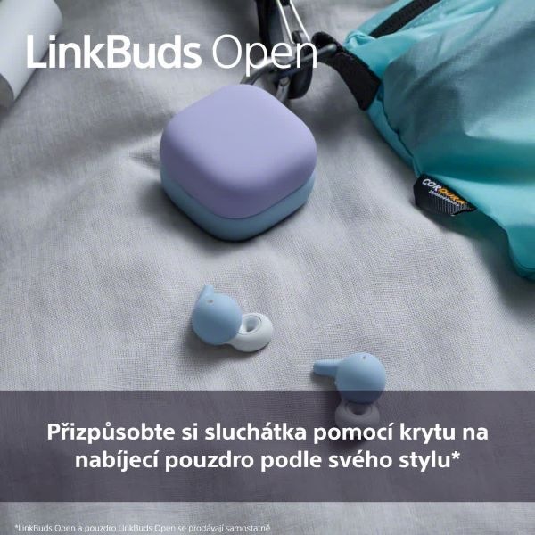 Kryt Sony silikonový na pouzdro pro LinkBuds Open modrý Kryt Sony silikonový na pouzdro pro LinkBuds Open - modrý