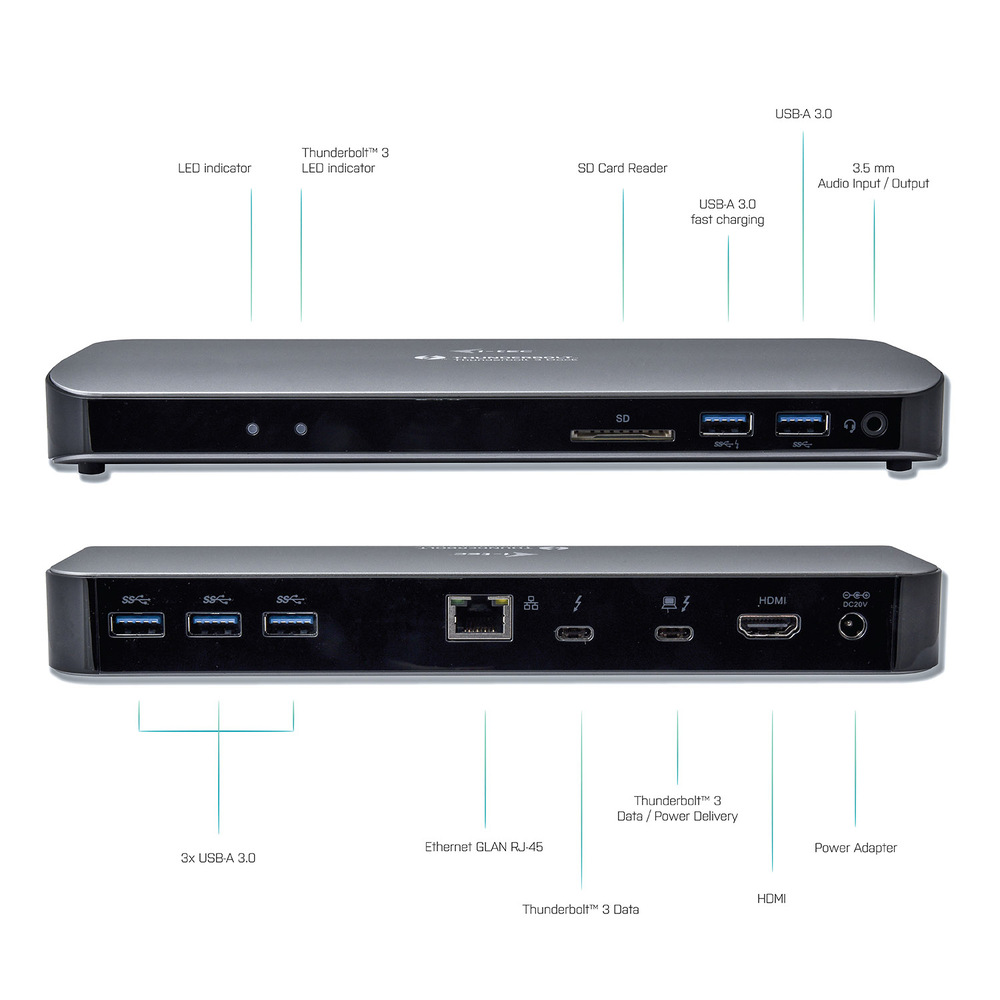 Dokovací stanice i-tec Thunderbolt 3 Dual 4K + Power Adapter 135W