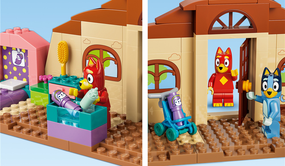Stavebnice LEGO® Bluey 11221 Rusty, Bluey a škola Velká začátečnická kostka, obrázkový návod a aplikace LEGO Builder usnadňují dětem od čtyř let stavění.
