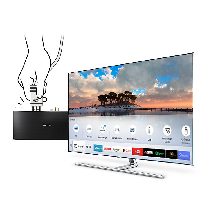 Televize Samsung QE55Q7F stříbrná