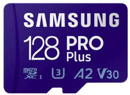 Paměťová karta Samsung Micro SDXC PRO Plus 128GB UHSI-U3 (160R/120W) + USB adaptér Paměťová karta Samsung Micro SDXC PRO Plus 128GB UHSI-U3 (160R/120W) + USB adaptér
