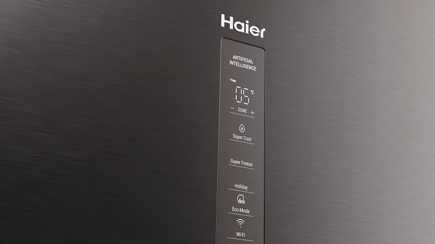 Chladnička s mrazničkou Haier HTW5620CNMP černá/nerez Chladnička s mrazničkou Haier HTW5620CNMP černá/nerez