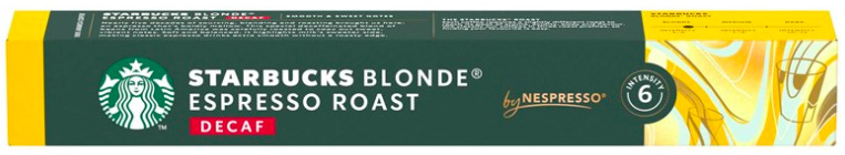 Starbucks NC Blonde Espresso Roast Decaf 10 Caps