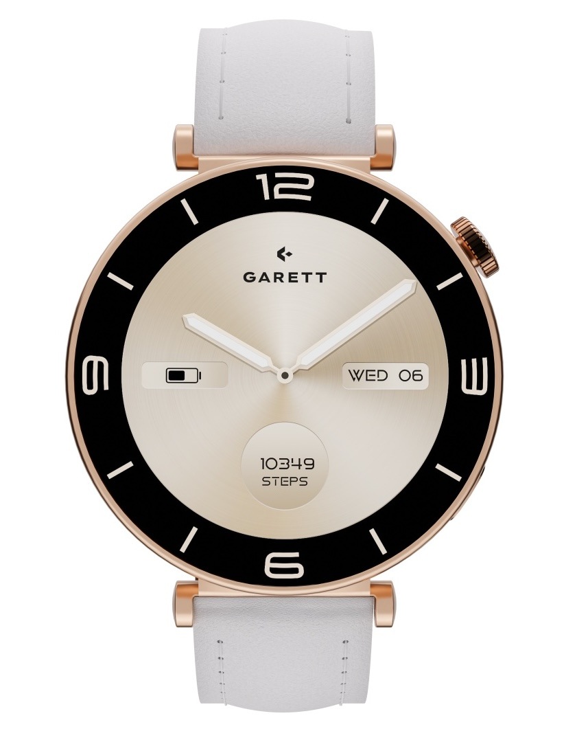 Chytré hodinky Garett Rose Mesh steel zlaté