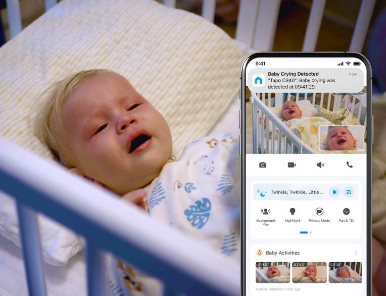 IP kamera TP-Link Tapo C840 Smart Baby - bílá