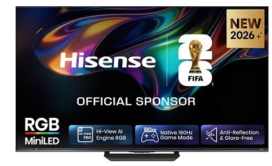 Televize Hisense 55UR8S se zapnutým displejem