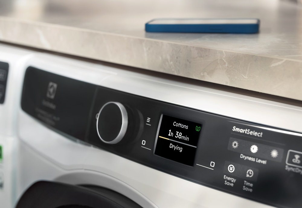 Sušička prádla Electrolux PerfectCare 900 EW9D787KC1C bílá Detail na ovládací panel sušičky Electrolux.