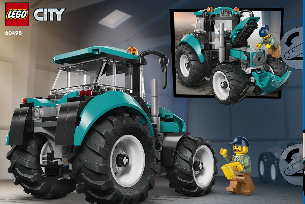 Stavebnice LEGO® City 60498 Traktor Minifigurka farmáře dává dětem možnost rozehrát vlastní příběhy z farmy a vytvářet venkovský svět.