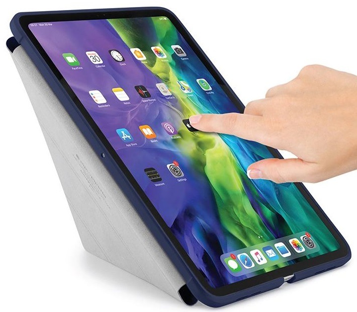 Pouzdro na tablet Pipetto Origami na Apple iPad Air 10.9"(2020) modré