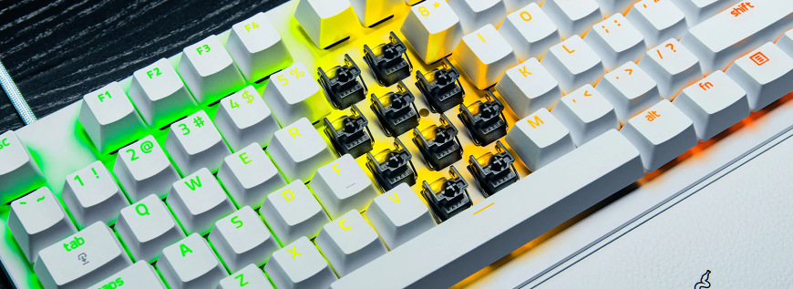 Klávesnice Razer Huntsman V3 Pro Tenkeyless 8KHz, US Layout bílá Klávesnice Razer Huntsman V3 Pro Tenkeyless 8KHz, US Layout bílá