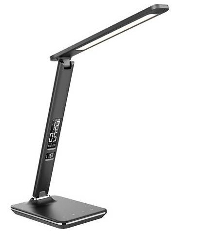 Stolní LED lampička Solight WO45-B s displejem, volba teploty světla, 9W černá Stolní LED lampička Solight WO45-B s displejem, volba teploty světla, 9W černá