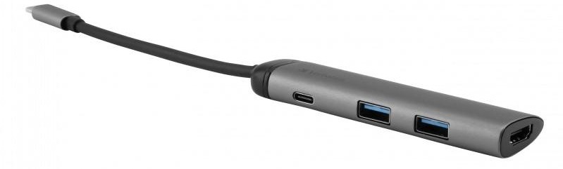USB Hub Verbatim USB-C/2x USB 3.0, USB-C, HDMI šedý