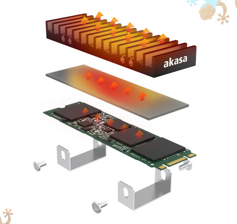 Chladič AKASA M.2 SSD Gecko Pro