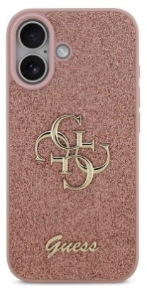 Kryt na mobil Guess PU Fixed Glitter 4G Metal Logo na Apple iPhone 17 růžový Kryt na mobil Guess PU Fixed Glitter 4G Metal Logo na Apple iPhone 17 v růžové barvě