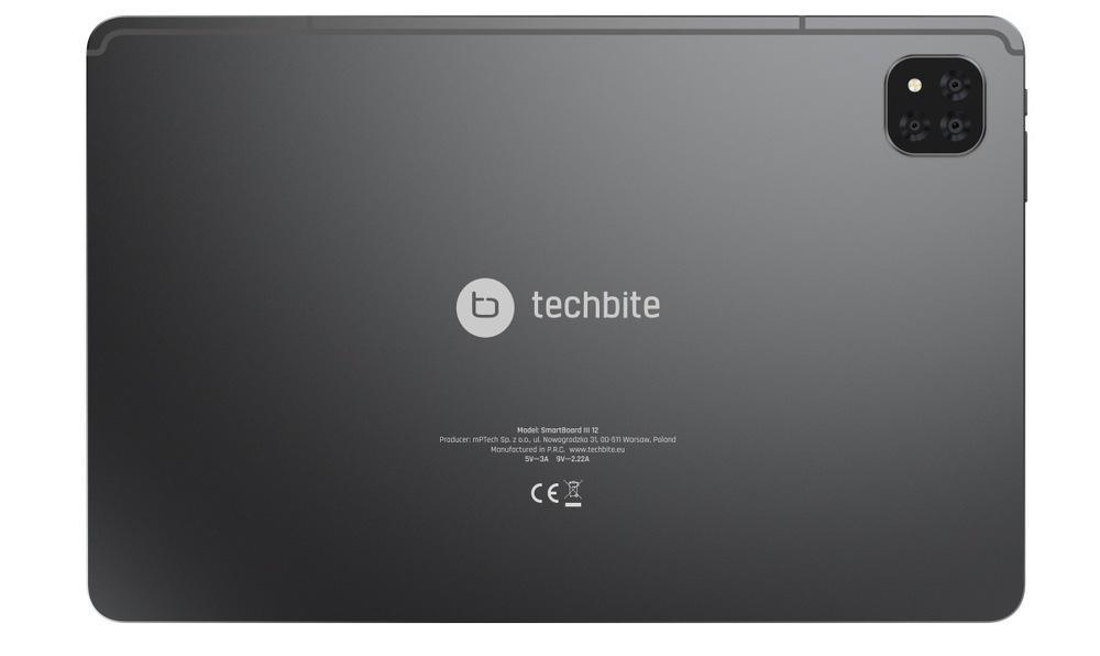 Dotykový tablet techBite Smartboard 3 LTE 8 GB / 128 GB + ochranné pouzdro a klávesnice šedý techBite Smartboard 3 má 16Mpx hlavní fotoaparát