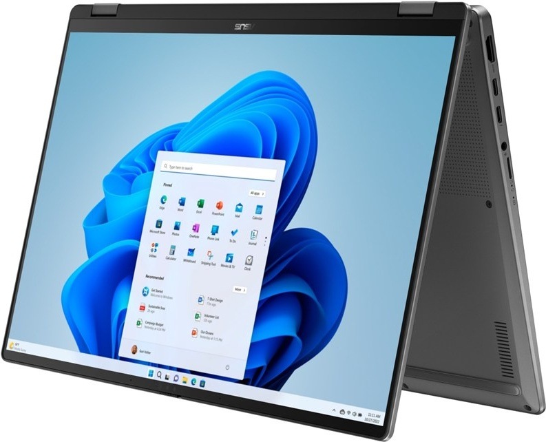 Konvertibilní notebook Asus Vivobook 16 Flip, šedá barva