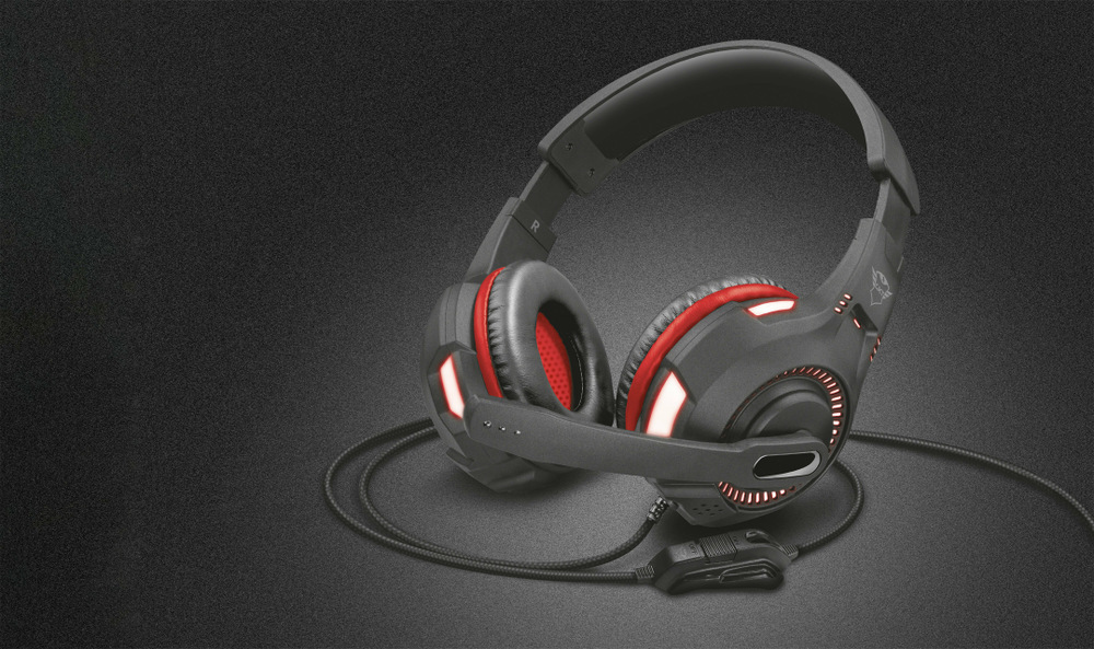 Headset Trust GXT 407 Ravu Illuminated černý