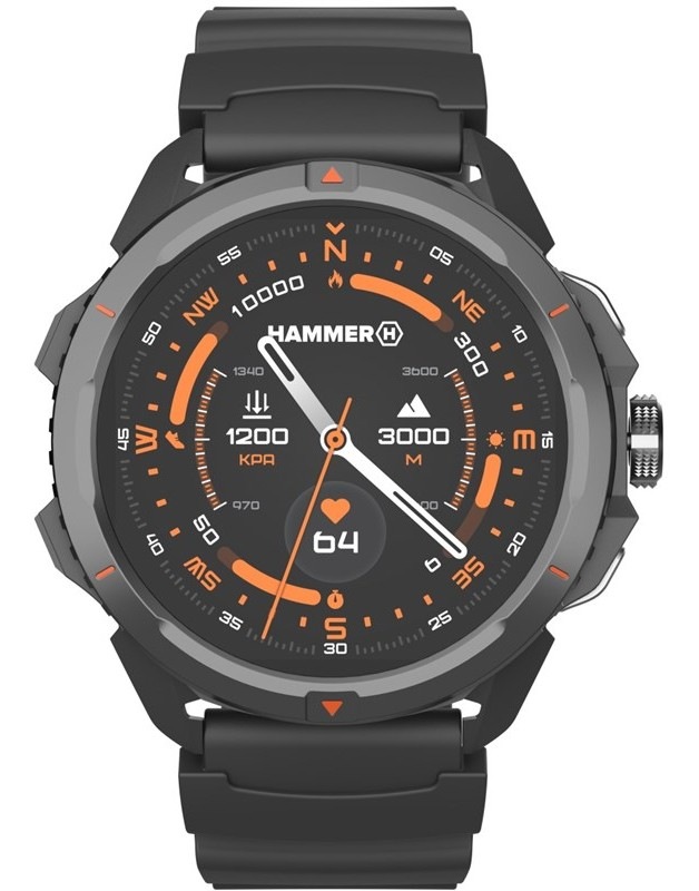 Chytré hodinky myPhone Hammer Watch 2 černé/oranžové