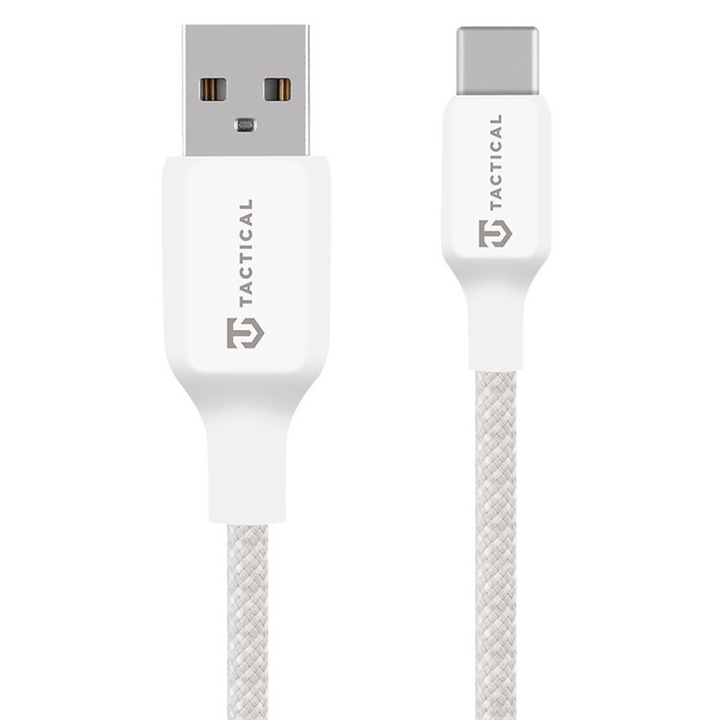 Kabel Tactical Stitch Thread USB-A/USB-C 0,3m - bílý