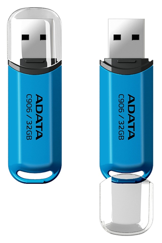 USB Flash ADATA Classic C906 64GB modrý ADATA Classic C906 zaujme svým minimalistickým vzhledem a kompaktním tělem, díky kterému se snadno vejde do každé tašky, batohu nebo kapsy.