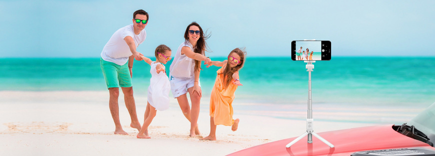 Selfie tyč Huawei AF15 Bluetooth Stojan/Tripod černá