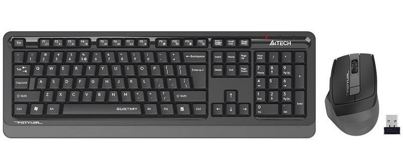 Klávesnice s myší A4Tech FGS1035Q šedá