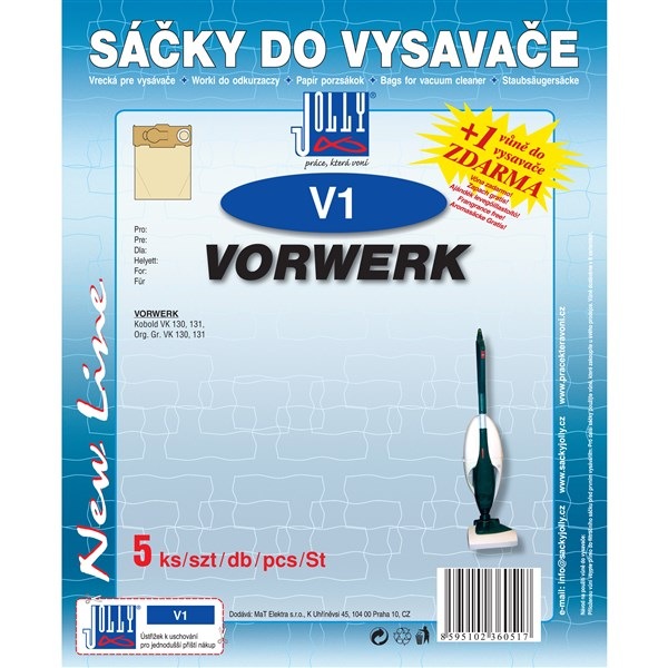 Sáčky do vysavače Vorwerk, snadná instalace