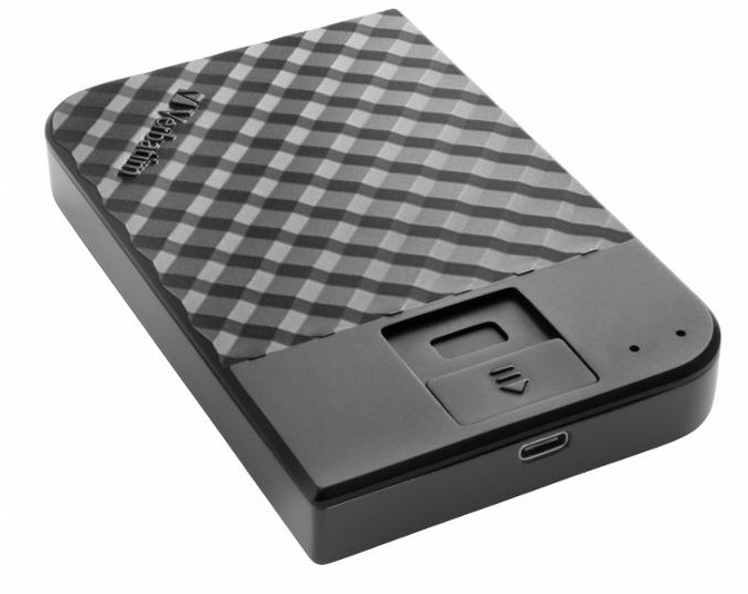 Externí pevný disk 2,5" Verbatim Fingerprint Secure, 2TB černý Verbatim design