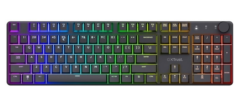 Klávesnice Trust GXT 868 Torix Premium wireless mechanical, US černá