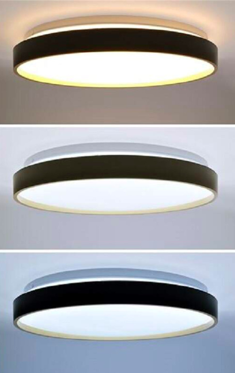 Stropní svítidlo Solight WO8013 CALA 48W Ukázka stropního svítidla Solight WO8013 CALA 48 W s různými odstíny bílého světla
