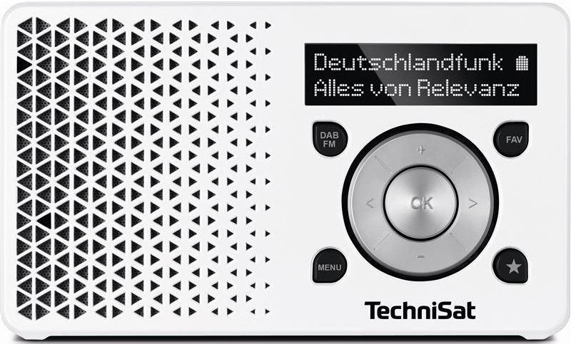 Radiopřijímač s DAB+ TechniSat DIGITRADIO 1 stříbrný/bílý Radiopřijímač DAB+ TechniSat DIGITRADIO 1, bílo-stříbrné