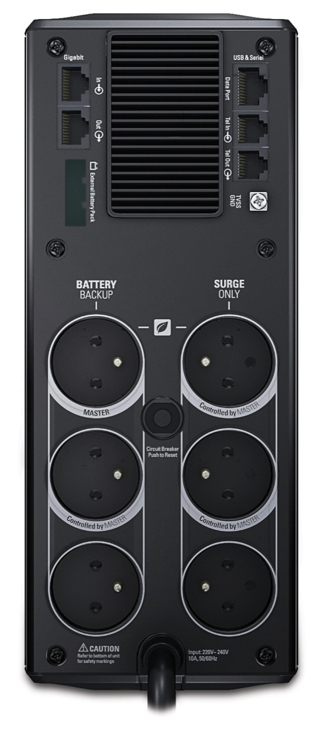 Záložní zdroj APC Power Saving Back-UPS RS 1200 230V CEE 7/5 s přepěťovou ochranou, černá barva