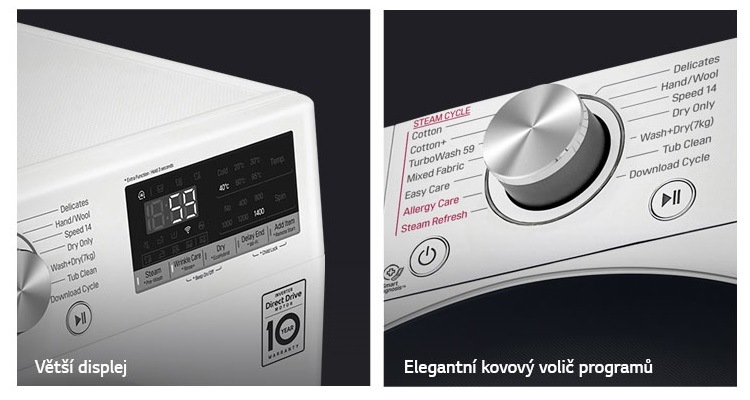 Pračka se sušičkou LG F4DV710H1 bílá