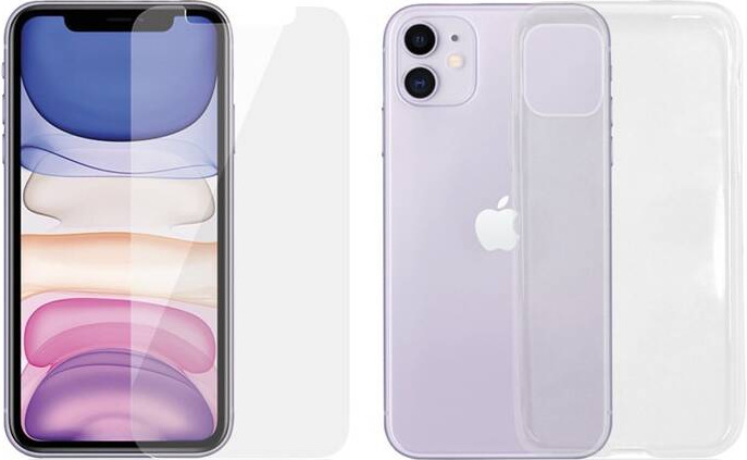 Tvrzené sklo PanzerGlass na Apple iPhone 11 + kryt na mobil Clear Case průhledné PanzerGlass pro Apple iPhone 11, průhledná
