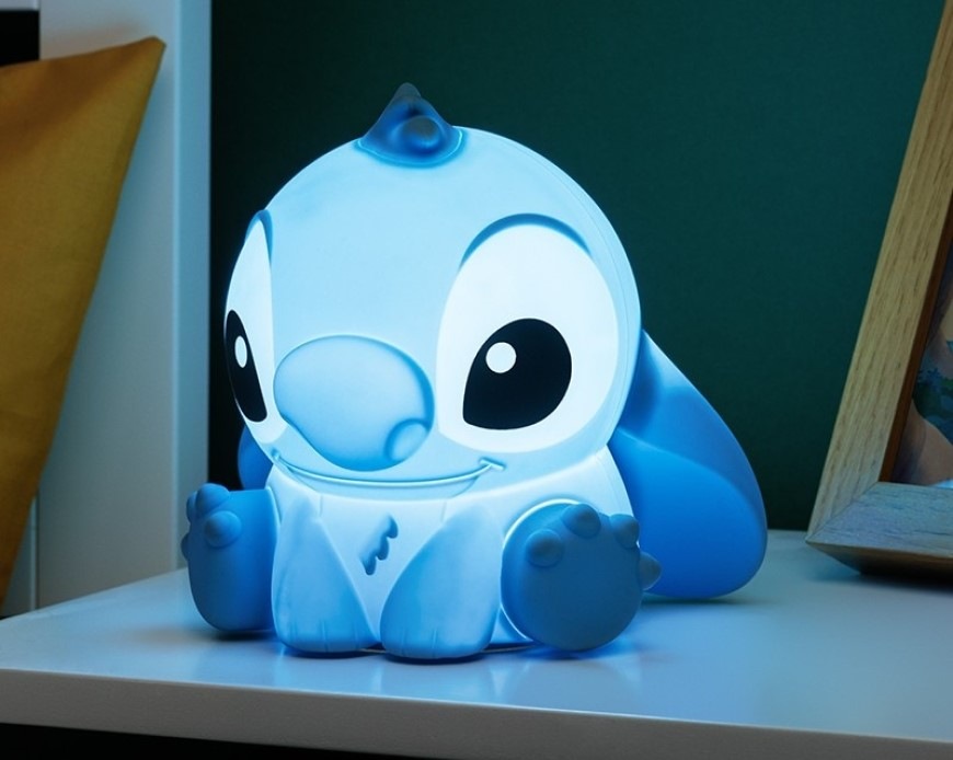 Dekorativní LED Paladone Stitch SquisyGlo modrá Stolní lampička Epee Stitch, postavička - modrá