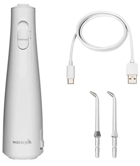 Ústní sprcha Waterpik WF26EU se dvěma tryskami a nabíjecím kabelem USB