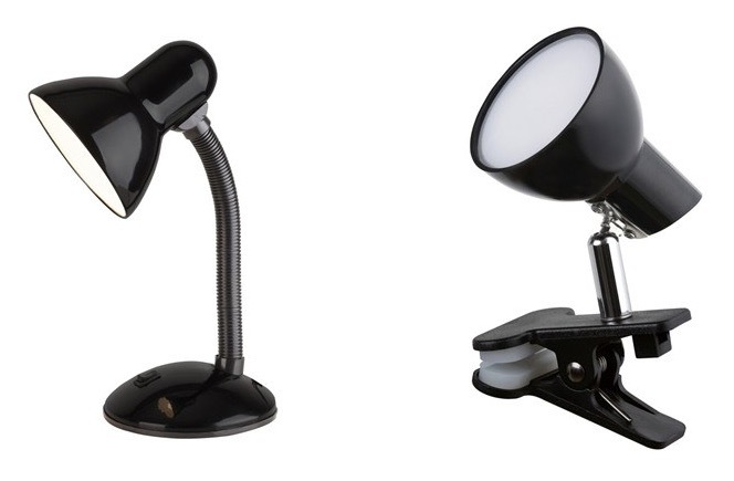 Set stolních lampiček Rabalux s příkonem 40 a 5 W, černá barva