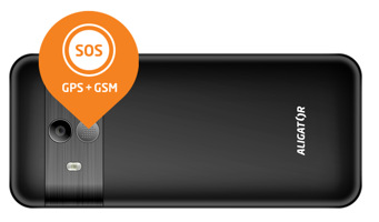 Mobilní telefon Aligator A900 Senior + nabíjecí stojánek černý