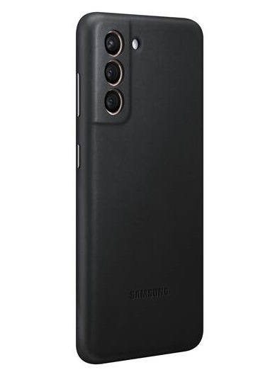 Kryt na mobil Samsung Leather Cover na Galaxy S21+ 5G černý