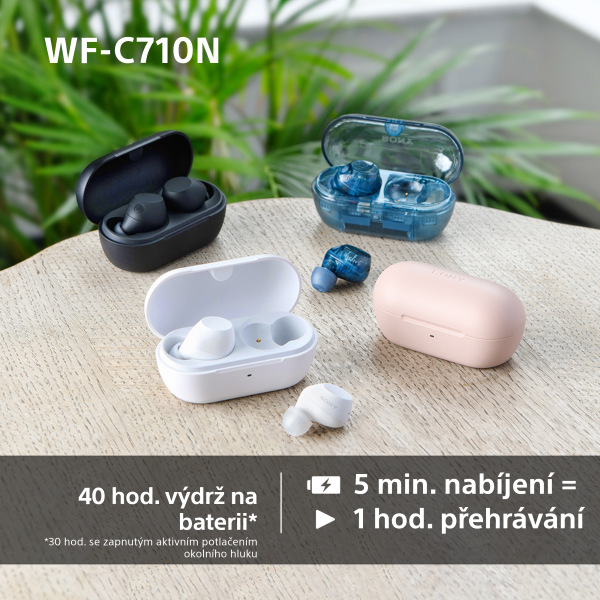 Sluchátka Sony WF-C710N Noise Cancelling - bílá