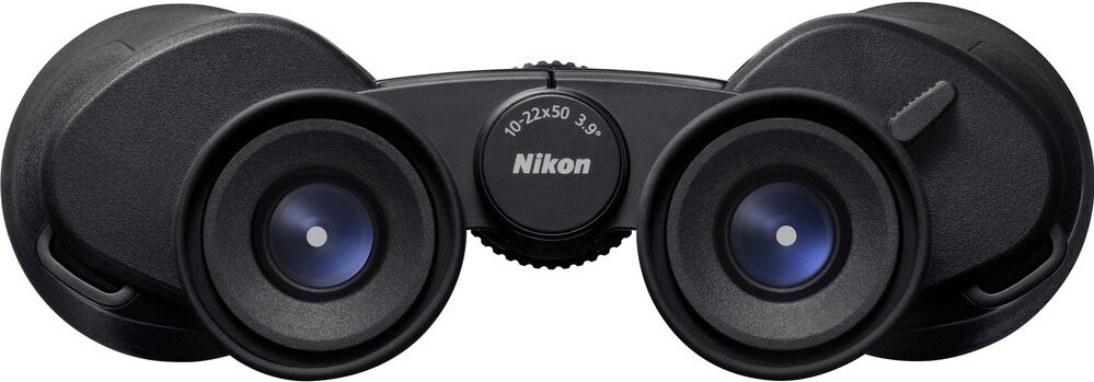 Dalekohled Nikon Action Zoom 10-22×50 černý Detail okulárů a ovládání zoomu dalekohledu Nikon Action Zoom 10–22×50