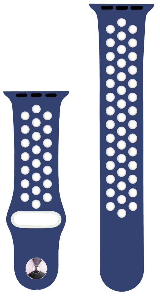 Řemínek RhinoTech na Apple Watch 42/44/45/49 mm bílý/modrý
